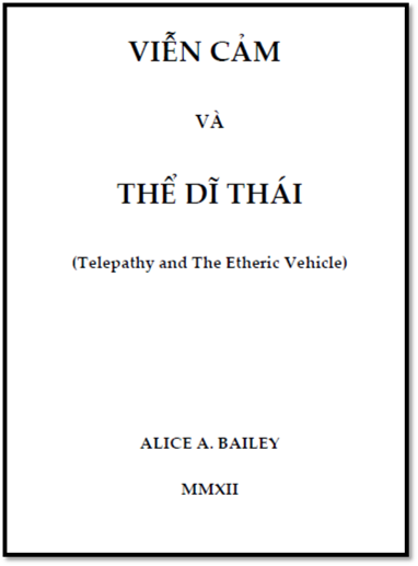 Viễn Cảm Và Thể Dĩ Thái (NXB Hải Phòng 2009) - Alice A. Bailey, 227 Trang
