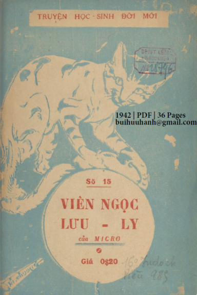Viên Ngọc Lưu Ly (NXB Đời Mới 1942) - Micro, 36 Trang