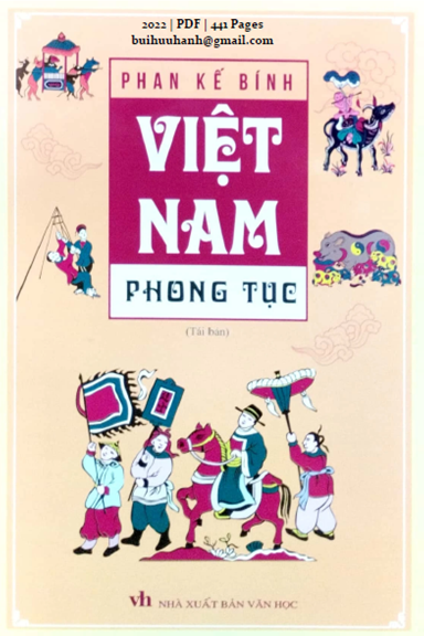 Việt Nam Phong Tục (NXB Văn Học 2022) - Phan Kế Bính, 441 Trang