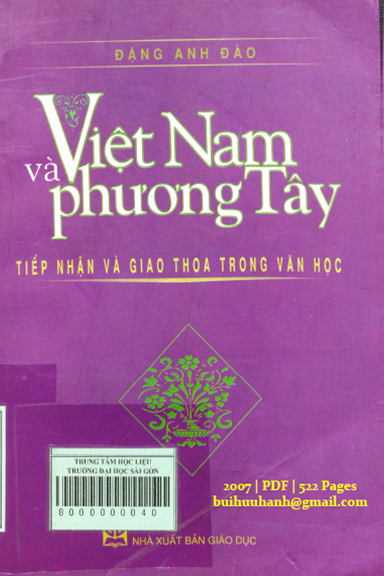 Việt Nam Và Phương Tây Tiếp Nhận Và Giao Thoa Trong Văn Học (NXB Giáo Dục 2007) - Đặng Anh Đào