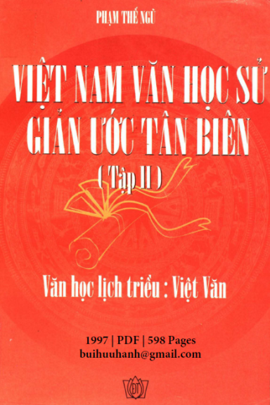 Việt Nam Văn Học Sử Giản Ước Tân Biên Tập 2 (NXB Đồng Tháp 1997) - Phạm Thế Ngũ, 598 Trang