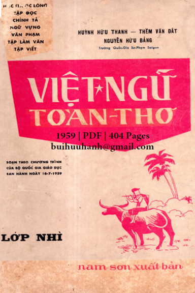 Việt Ngữ Toàn Thơ Lớp 2 (NXB Nam Sơn 1959) - Huỳnh Hữu Thanh, 404 Trang