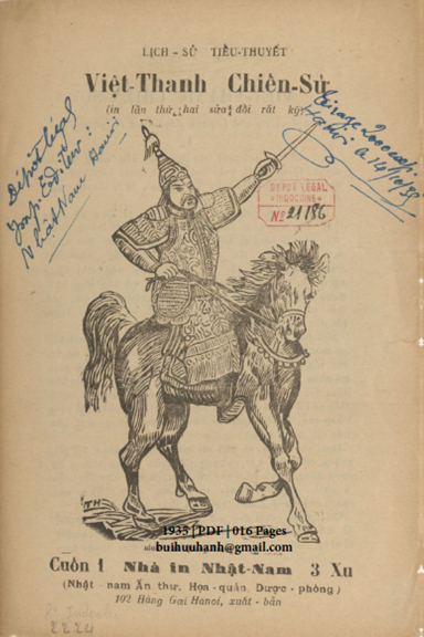 Việt-Thanh Chiến Sử Cuốn 1-10 (NXB Nhật Nam 1935) - Nguyễn Tử Siêu, 160 Trang