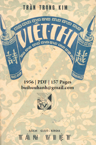 Việt Thi (NXB Tân Việt 1956) - Trần Trọng Kim, 157 Trang