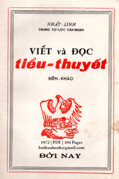 Viết Và Đọc Tiểu Thuyết (NXB Đời Nay 1972) - Nhất Linh, 104 Trang