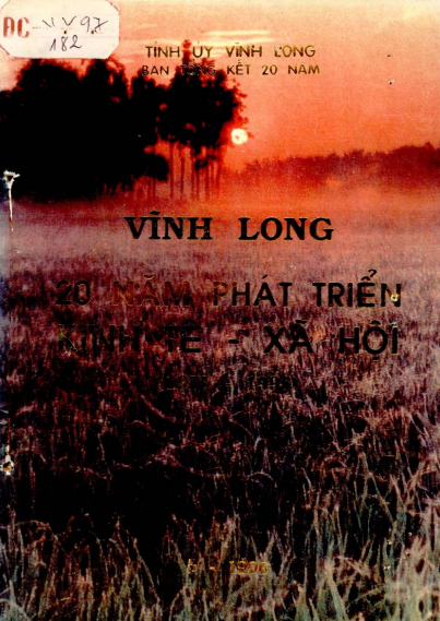 Vĩnh Long 20 Năm Phát Triển Kinh Tế Xã Hội (NXB Vĩnh Long 1996) - Trương Công Giang, 178 Trang