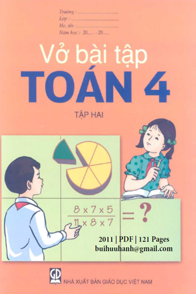 Vở Bài Tập Toán Lớp 4 Tập 2 (NXB Giáo Dục 2011) - Đỗ Đình Hoan, 121 Trang