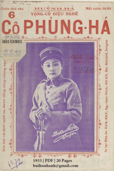 Vọng Cổ Cô Phùng Há Cuốn 6 (NXB Xưa Nay 1933) - Huỳnh Hà, 20 Trang