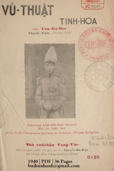 Vũ Thuật Tinh Hoa (NXB Cộng Tác 1940) - Lâm Đắc Đạo, 36 Trang