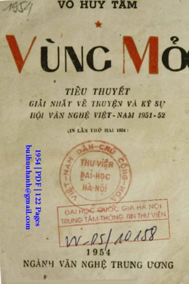 Vùng Mỏ (NXB Văn Nghệ 1954) - Võ Huy Tâm, 122 Trang