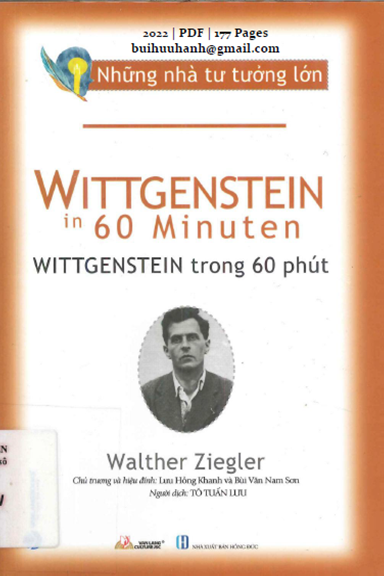 Wittgenstein Trong 60 Phút (NXB Hồng Đức 2022) - Walther Ziegler, 177 Trang