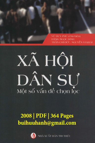 Xã Hội Dân Sự Một Số Vấn Đề Chọn Lọc (NXB Tri Thức 2008) - Vũ Duy Phú, 364 Trang