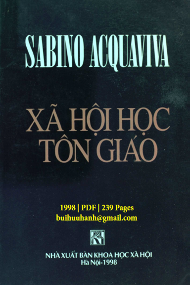 Xã Hội Học Tôn Giáo (NXB Khoa Học Xã Hội 1998) - Sabino Acquaviva, 239 Trang