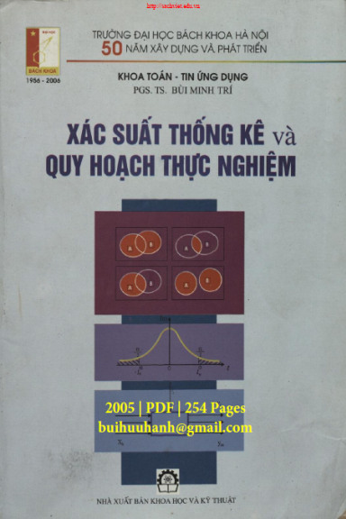 Xác Suất Thống Kê Và Quy Hoạch Thực Nghiệm (NXB Khoa Học Kỹ Thuật 2005) - Bùi Minh Trí, 254 Trang