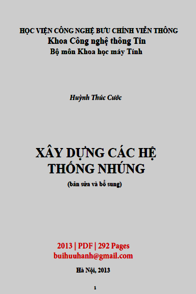 Xây Dựng Các Hệ Thống Nhúng (NXB Hà Nội 2013) - Huỳnh Thúc Cước, 292 Trang