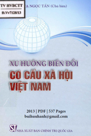 Xu Hướng Biến Đổi Cơ Cấu Xã Hội Việt Nam (NXB Chính Trị 2013) - Tạ Ngọc Tấn, 537 Trang