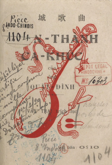 Xuân Thành Ca Khúc (NXB Tiếng Dân 1929) - Quật Đình, 36 Trang