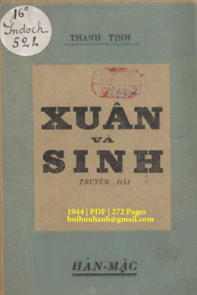 Xuân Và Sinh (NXB Hàn Mặc 1944) - Thanh Tịnh, 272 Trang