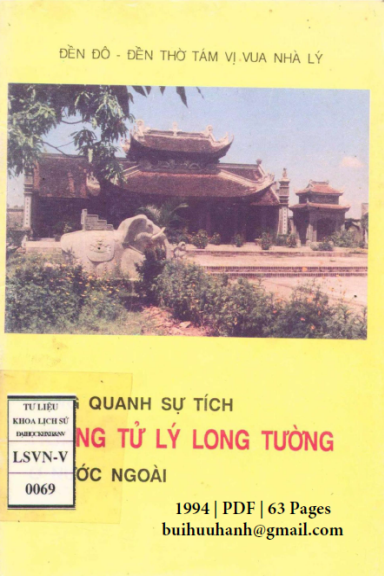 Xung Quanh Sự Tích Hoàng Tử Lý Long Tường Ở Nước Ngoài (NXB Hà Bắc 1994) - Nguyễn Đình Bưu, 63 Trang