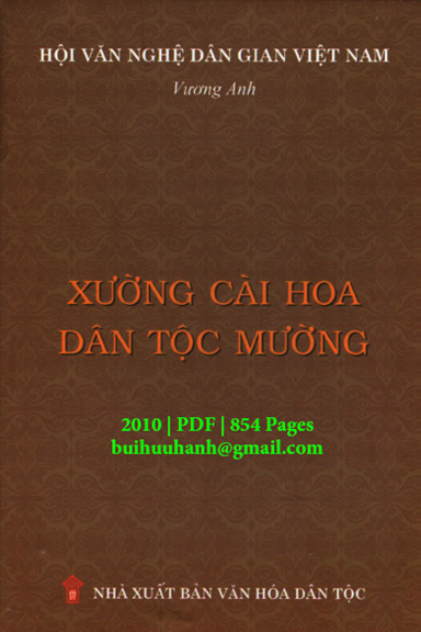 Xường Cài Hoa Dân Tộc Mường (NXB Văn Hóa Dân Tộc 2010) - Vương Anh, 854 Trang