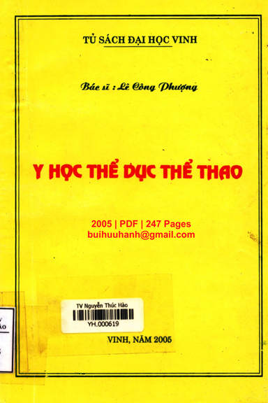 Y Học Thể Dục Thể Thao (NXB Đại Học Vinh 2005) - Lê Công Phượng, 247 Trang