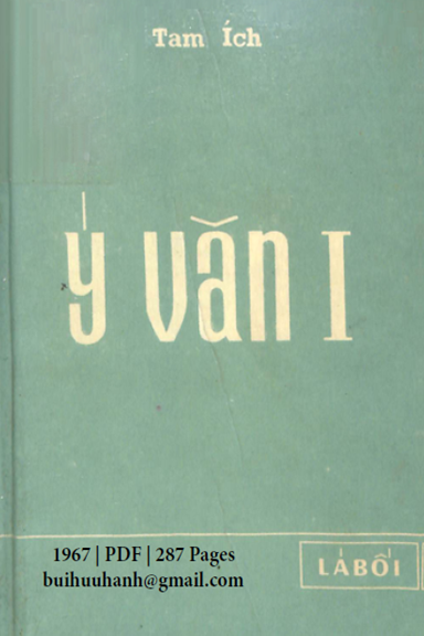 Ý Văn I (NXB Lá Bối 1967) - Tam Ích, 287 Trang