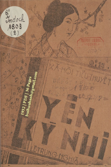 Yên Kỳ Nhi Cuốn 1-5 (NXB Nguyễn Văn Viết 1932) - Lê Trung Nghĩa, 191 Trang