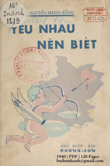 Yêu Nhau Nên Biết (NXB Hương Sơn 1940) - Nguyễn Mạnh Bổng, 120 Trang