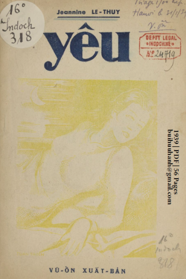 Yêu (NXB Vũ Ổn 1939) - Lệ Thủy, 56 Trang