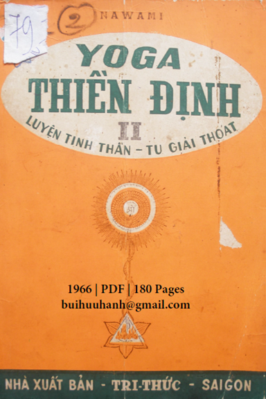 Yoga Thiền Định Tập 2-Luyện Tinh Thần, Tu Giải Thoát (NXB Tri Thức 1966) - Nawami, 180 Trang